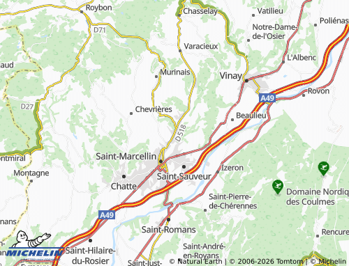 MICHELIN Saint-Vérand map - ViaMichelin