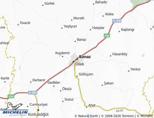 MICHELIN Banaz map - ViaMichelin