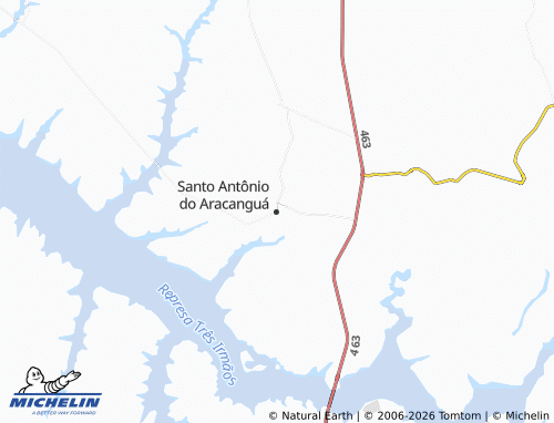 Mapa MICHELIN Santo Antônio do Aracanguá - ViaMichelin