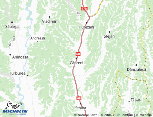 Mappa MICHELIN Căpreni - ViaMichelin