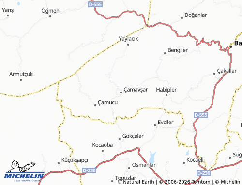 MICHELIN Çamavşar map - ViaMichelin