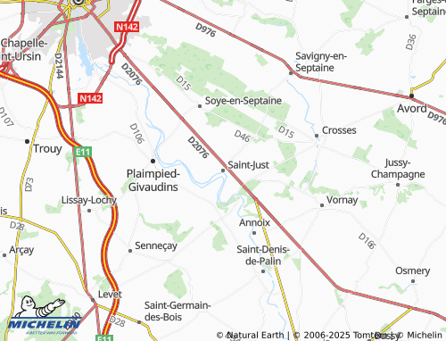 MICHELIN Saint-Just map - ViaMichelin