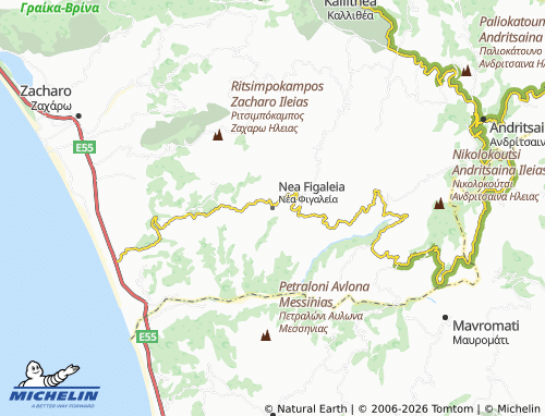 Carte MICHELIN Nea Figaleia - ViaMichelin