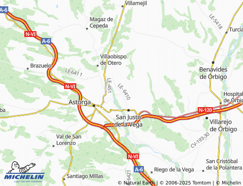 MICHELIN San Román de la Vega map - ViaMichelin