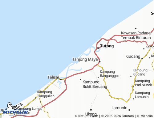 Mappa MICHELIN Kampung Kuala Tutong - ViaMichelin