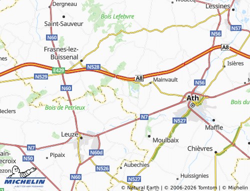 MICHELIN Houtaing map - ViaMichelin