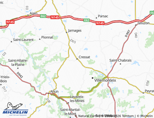 Mapa MICHELIN Cressat - ViaMichelin
