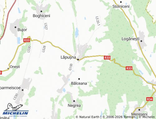 Carte MICHELIN Lăpușna - ViaMichelin