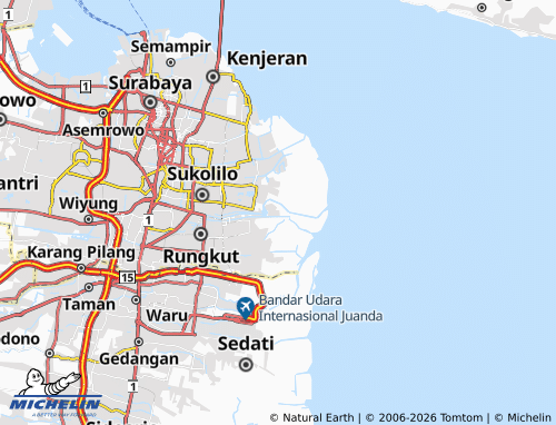 Mapa MICHELIN Wonorejo - ViaMichelin