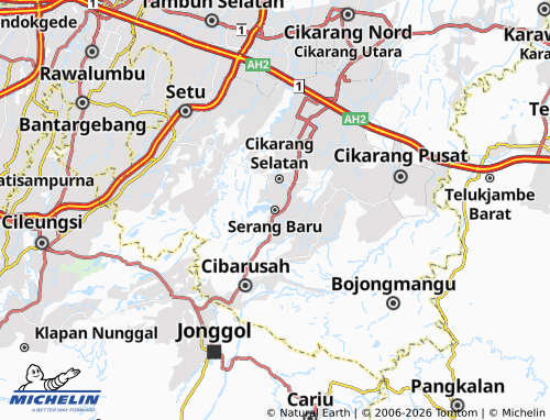 MICHELIN Serang Baru map - ViaMichelin