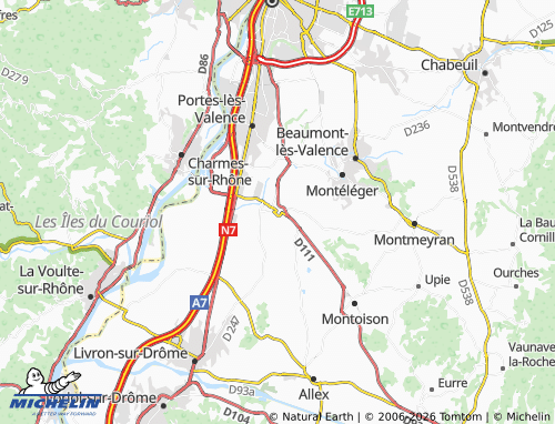 MICHELIN-Landkarte Étoile-sur-Rhône - ViaMichelin