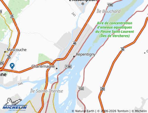Mapa MICHELIN Repentigny - ViaMichelin