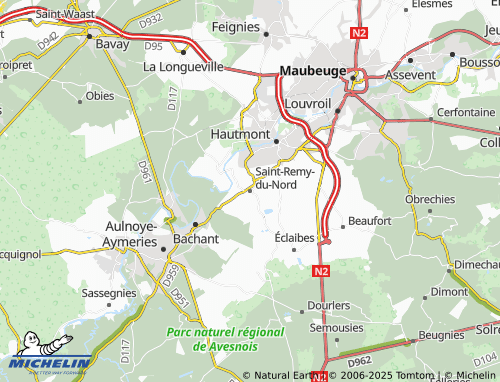 MICHELIN Saint-Remy-du-Nord map - ViaMichelin