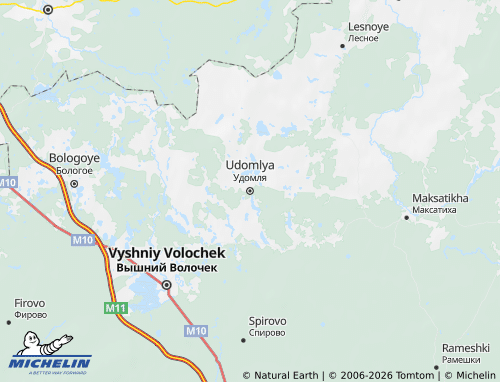 MICHELIN Udomlya map - ViaMichelin