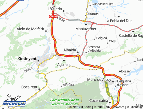 MICHELIN Benissoda map - ViaMichelin