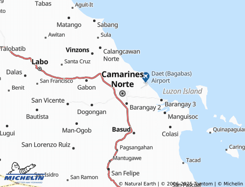 MICHELIN Camarines Norte map - ViaMichelin