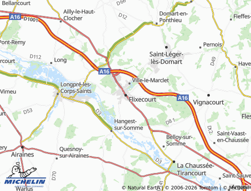 Mappa MICHELIN Flixecourt - ViaMichelin