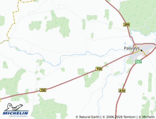 Mappa MICHELIN Mekšriai - ViaMichelin