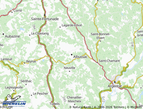 Kaart MICHELIN Albussac - ViaMichelin