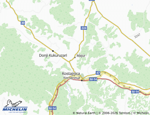 Mapa MICHELIN Majur - ViaMichelin