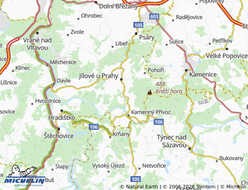 Kaart MICHELIN Kabáty - ViaMichelin