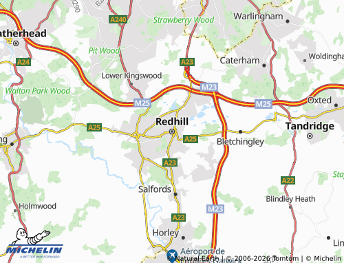 Carte MICHELIN Redhill - ViaMichelin