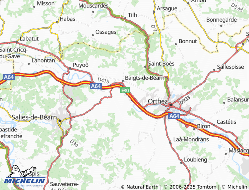 MICHELIN Salles-Mongiscard map - ViaMichelin