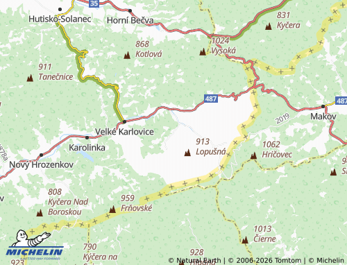 MICHELIN Tísňavy I map - ViaMichelin