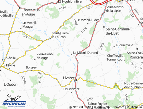 MICHELIN Le Mesnil-Durand map - ViaMichelin