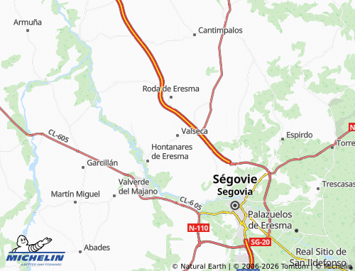 Mappa MICHELIN Valseca - ViaMichelin