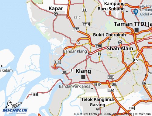 MICHELIN Kampung Sungai Udang map - ViaMichelin