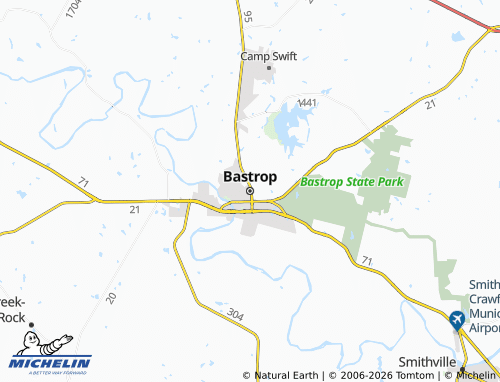 Kaart MICHELIN Bastrop - ViaMichelin