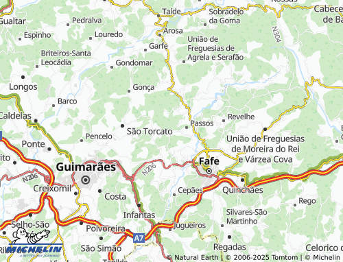 MICHELIN-Landkarte Veigas do Lustoso - ViaMichelin