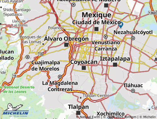 Mappa MICHELIN Del Valle Sur - ViaMichelin