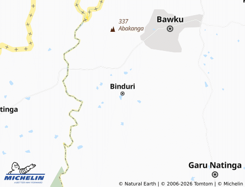 MICHELIN Binduri map - ViaMichelin