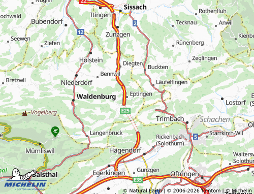 MICHELIN Eptingen map - ViaMichelin