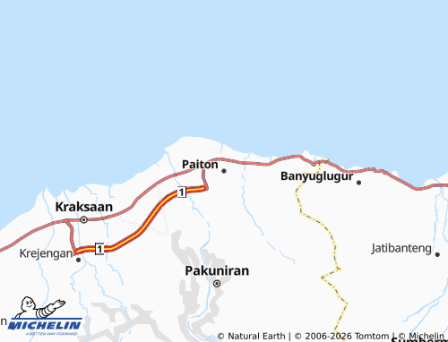 MICHELIN-Landkarte Paiton - ViaMichelin