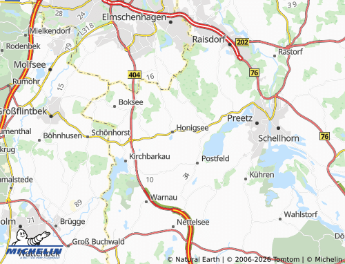 MICHELIN Honigsee map - ViaMichelin