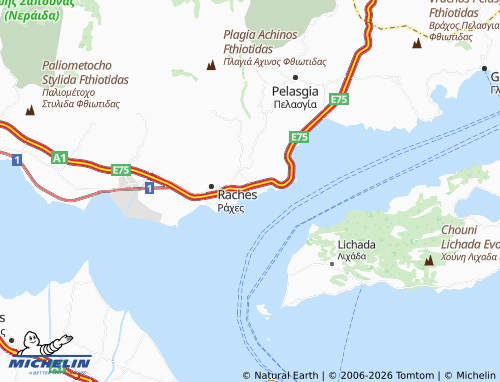 MICHELIN Achladi map - ViaMichelin