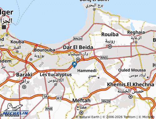 Carte MICHELIN Dar El Beida - ViaMichelin