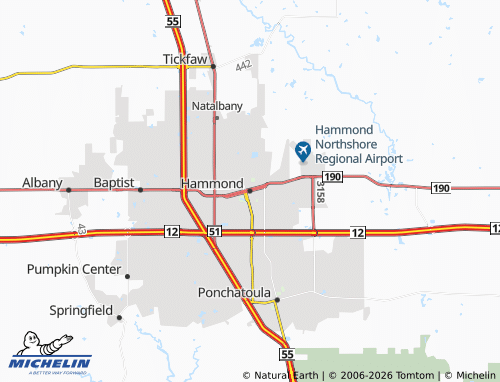 Carte MICHELIN Hammond - ViaMichelin