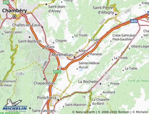 MICHELIN Montmélian map - ViaMichelin