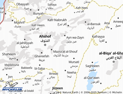 Carte MICHELIN Ayn Qinya - ViaMichelin