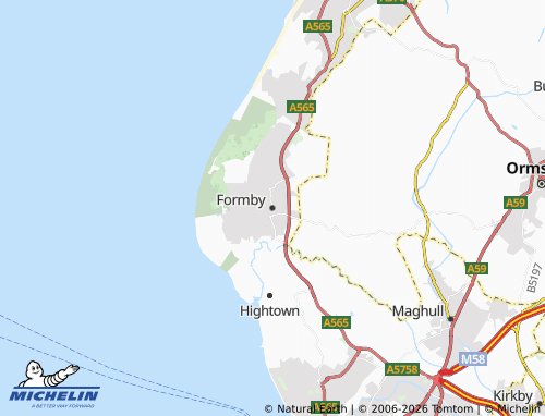 Carte MICHELIN Formby - ViaMichelin