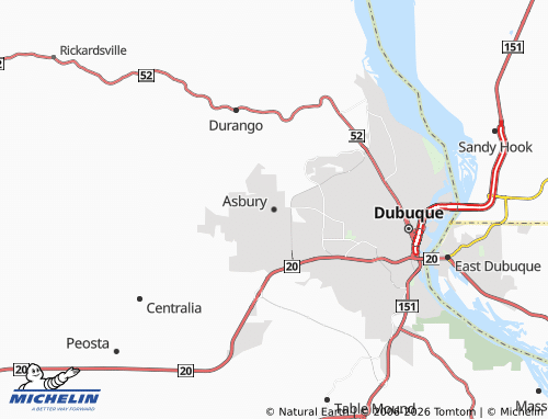 Mappa MICHELIN Asbury - ViaMichelin