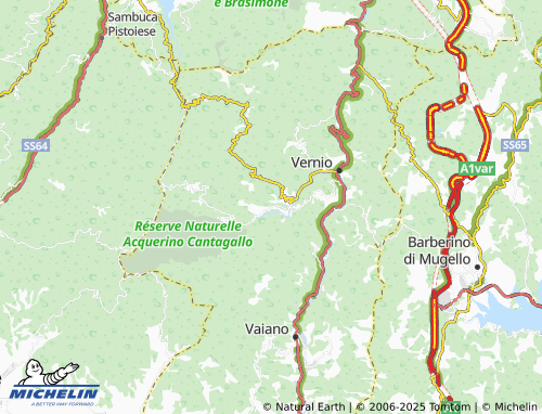 MICHELIN Luicciana map - ViaMichelin