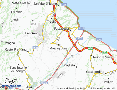 Mapa MICHELIN Mozzagrogna - ViaMichelin