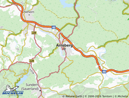 MICHELIN-Landkarte Arnsberg - ViaMichelin