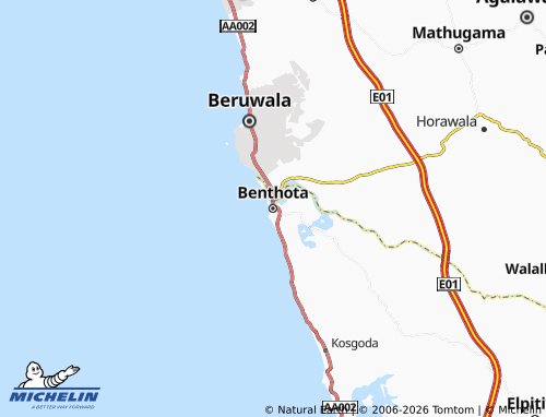 Carte MICHELIN Benthota - ViaMichelin