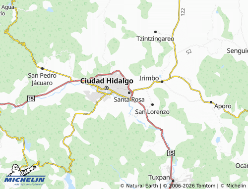 Mapa MICHELIN Jardines de Hidalgo - ViaMichelin